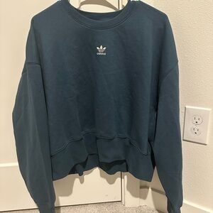 Adidas Teal Women’s Cropped Sweatshirt